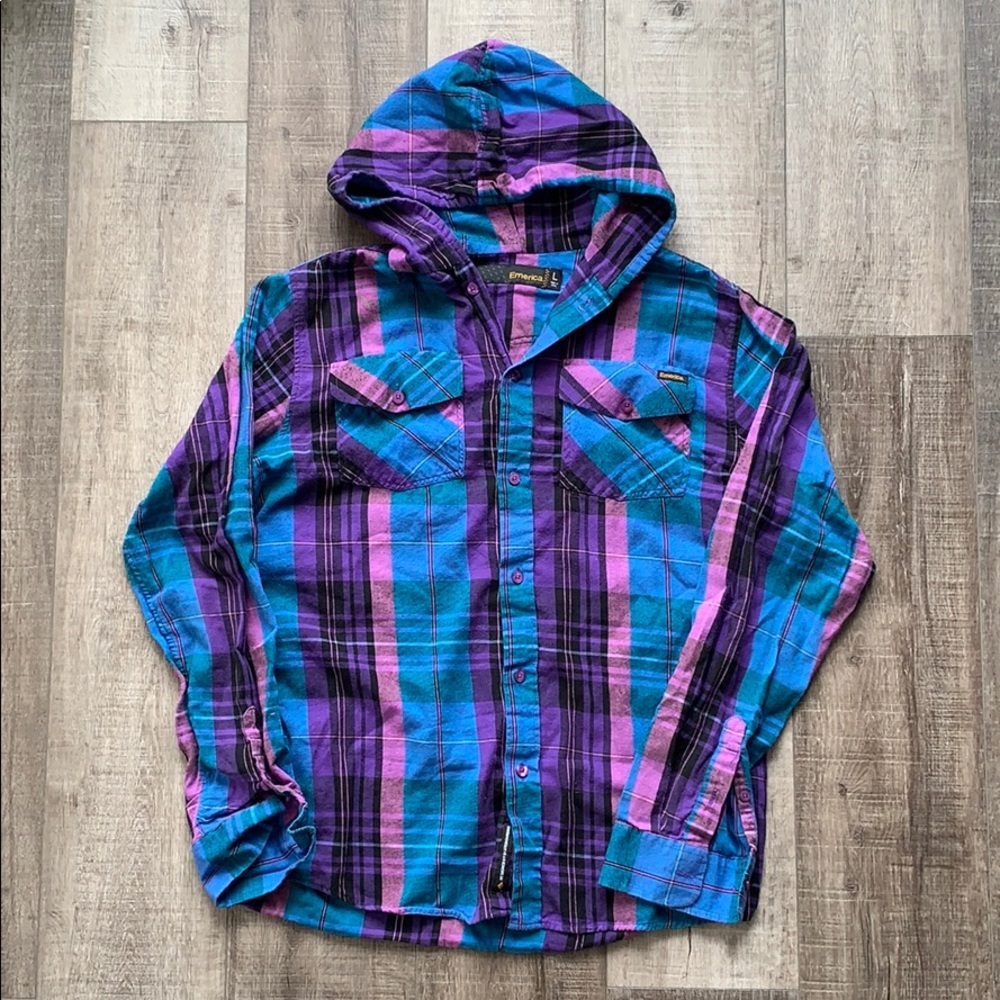 OVERSIZED FLANNEL PLAID SHIRT - Picture 2 of 5